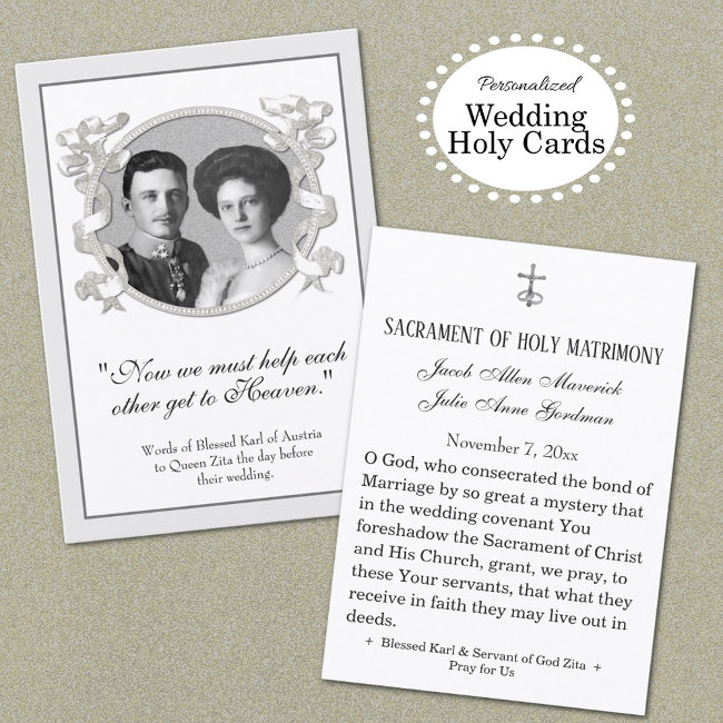 Blessed Karl & Zita Wedding Holy Invitations