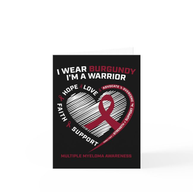 Blood Cancer Awareness Burgundy Multiple Myeloma W Invitations