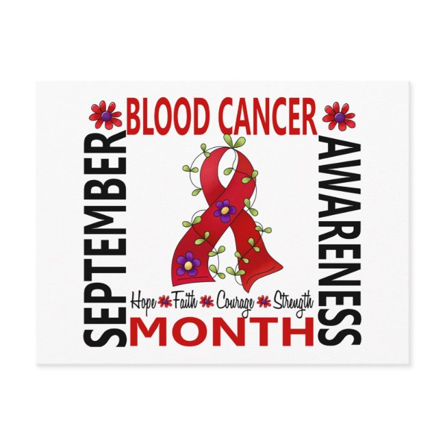 Blood Cancer Awareness Month Flower Ribbon 4 Postinvitations