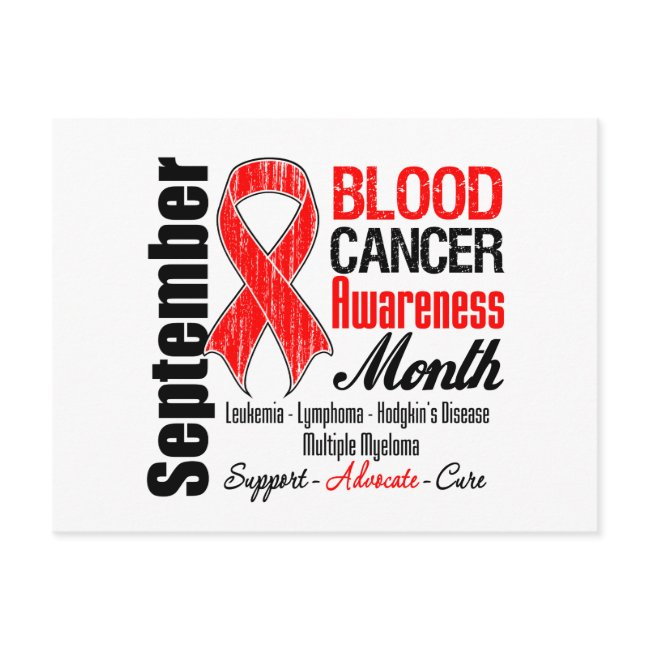 Blood Cancer Awareness Month Red Ribbon Postinvitations