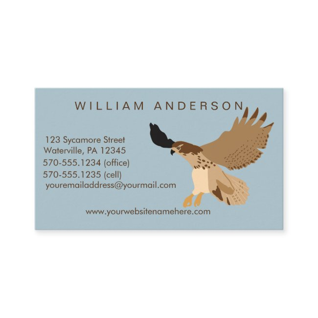 Blue And Brown Red-tailed Hawk Custom Business Invitations