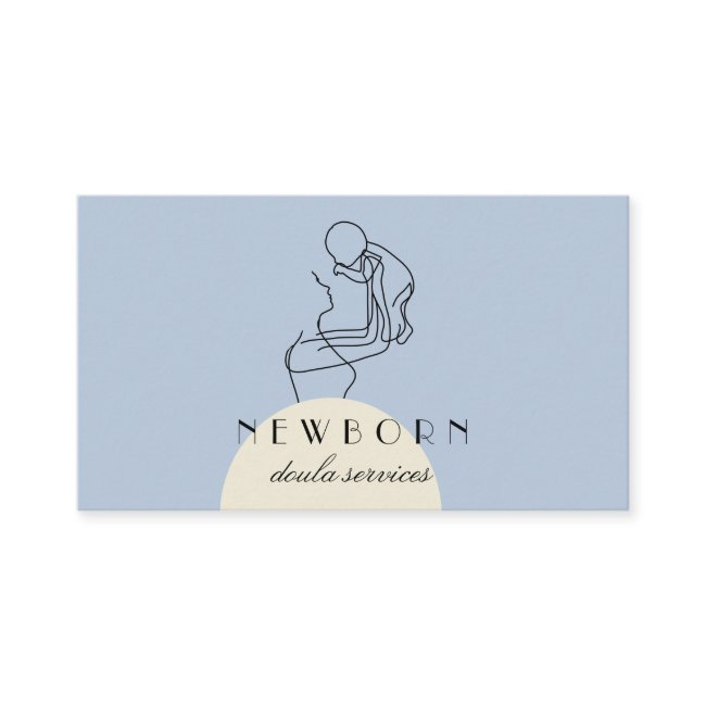 Blue Beige Childcare Design For Nannies Babysitter Business Invitations