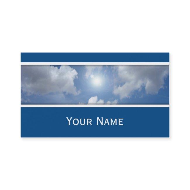 Blue Heaven Clouds + Your Text Business Invitations