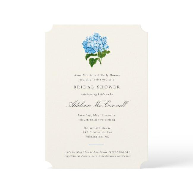 Blue Hydrangea Grandmillennial Bridal Shower Invitation