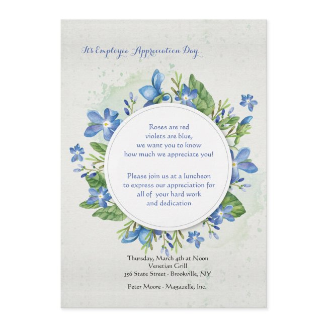 Blue Violets Invitation
