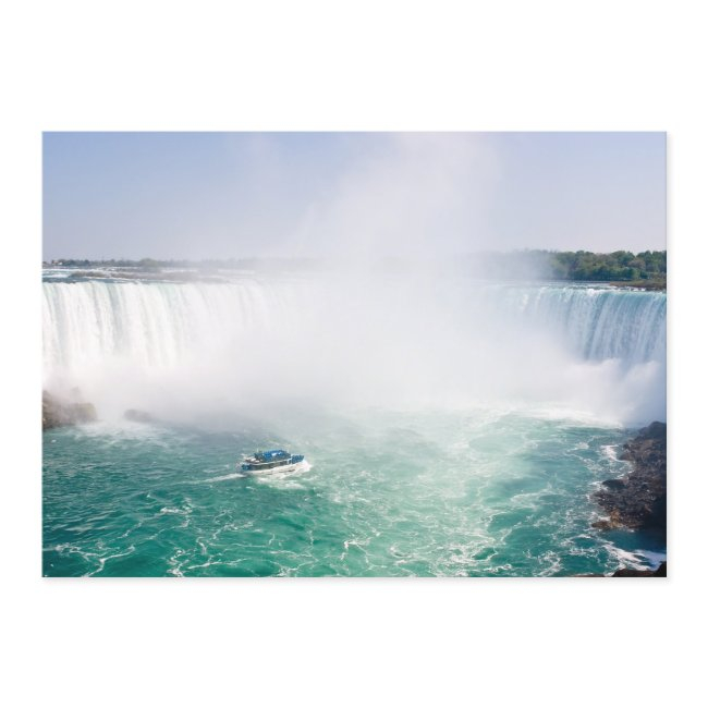 Boat And Horseshoe Falls From Niagara Falls Invitation