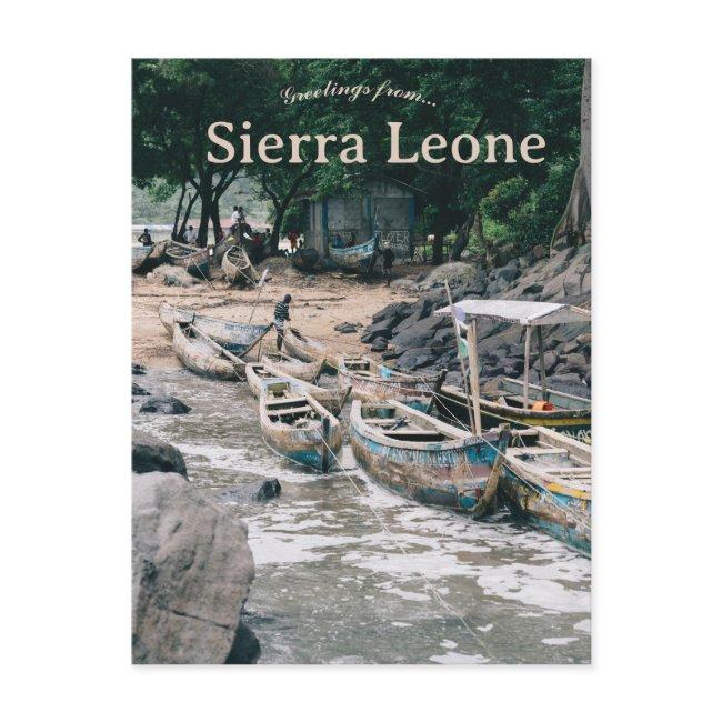 Boats In Harbour At Kent Sierra Leone Postinvitations