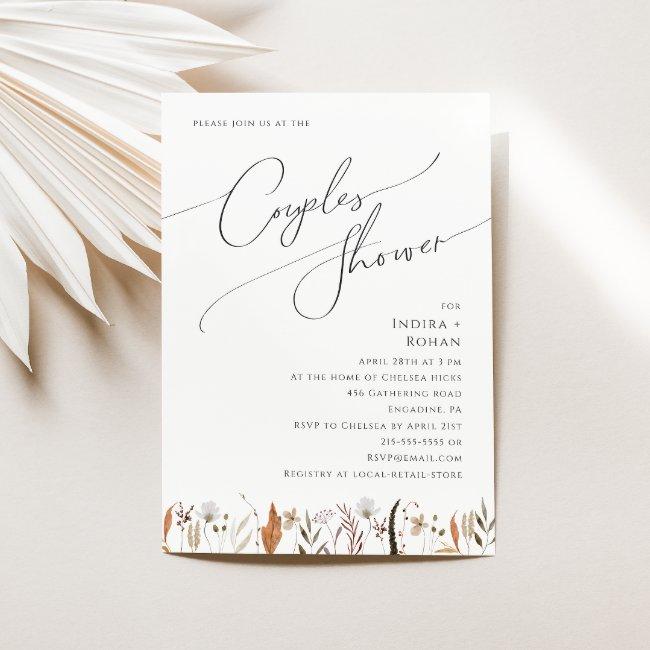 Boho Autumn Wildflower | Couples Shower Invitation