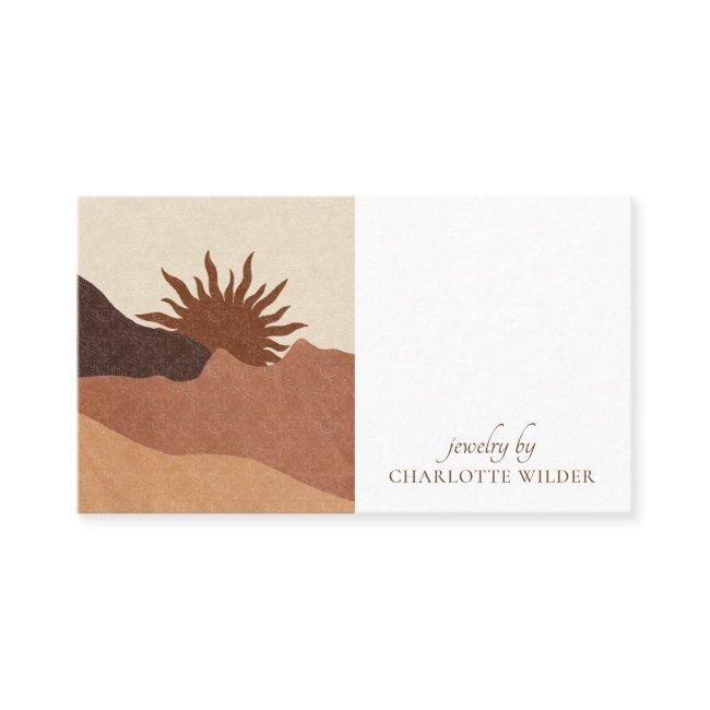 Boho Terracotta Abstract Handmade Jewelry Business Invitations