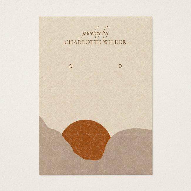Boho Terracotta Sand Abstract Earring Display Invitations