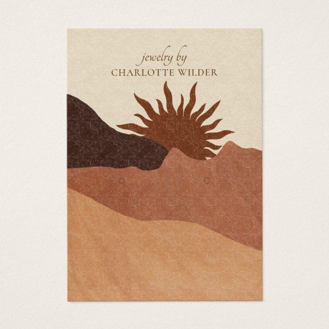 Boho Terracotta Sand Abstract Earring Display Invitations