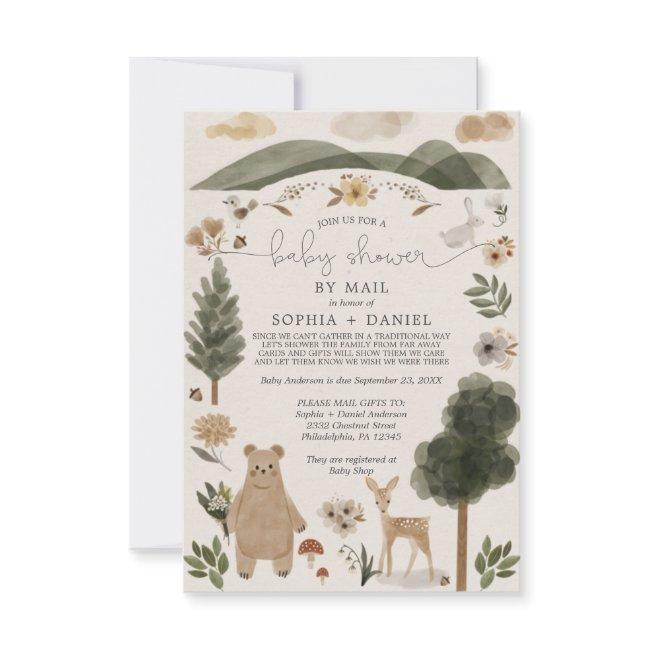 Boho Woodland Baby Shower By Mail Invitation Invitations