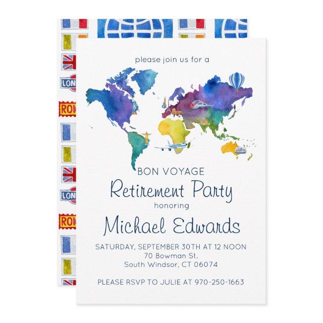 Bon Voyage Retirement Party Invitation