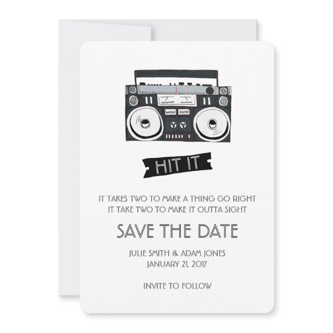 Boom Box Wedding - Save The Date
