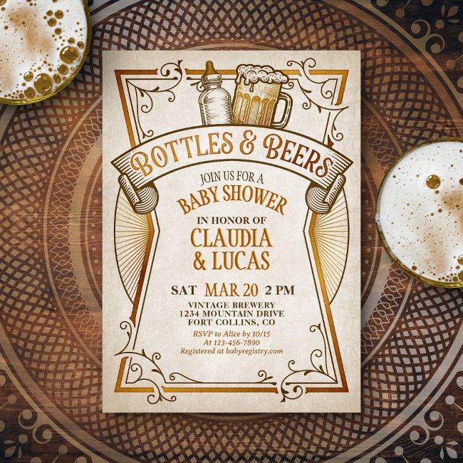 Bottles & Beers Baby Shower Invitation