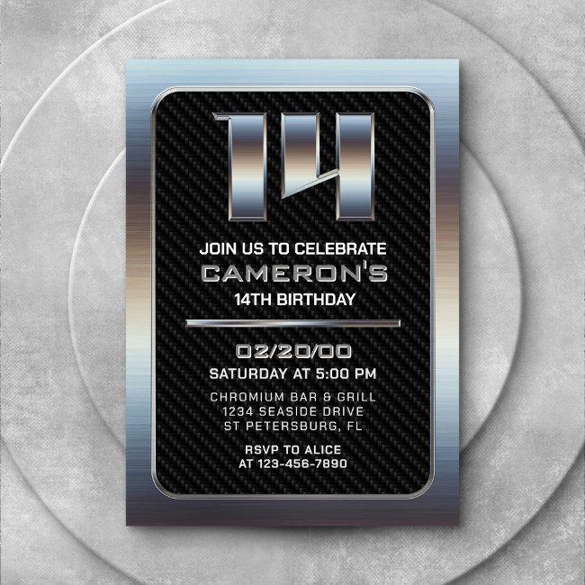 Boy's 14th Birthday Invitation