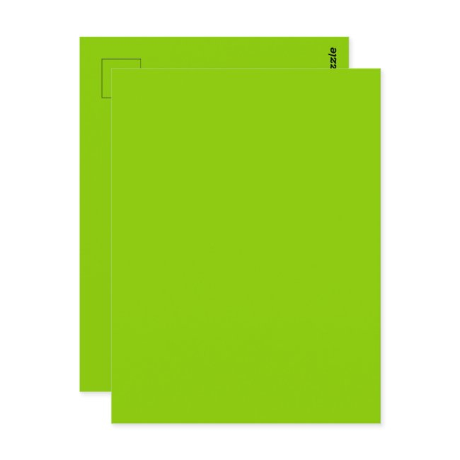 Brat Green Solid Color Postinvitations