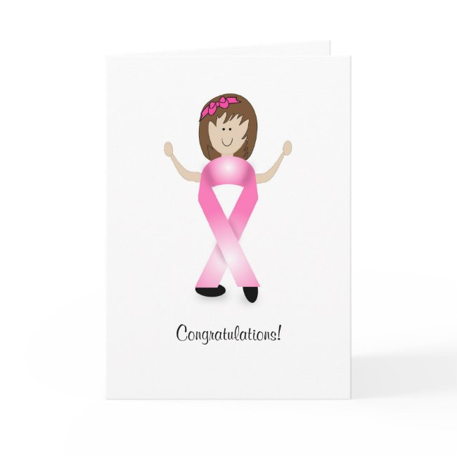 Breast Cancer Ribbon Girl - Last Round Of Chemo Invitations