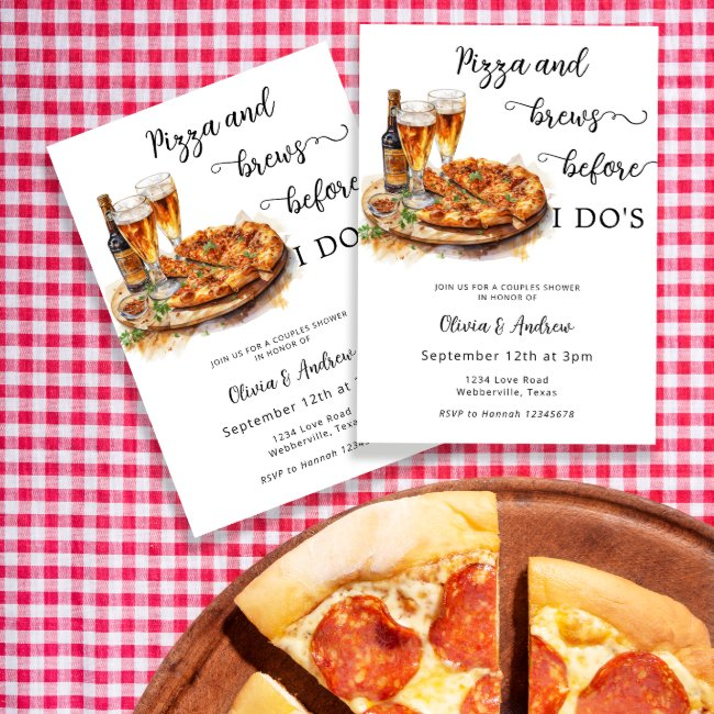 Brews Before I Do's Beer Brewery Couple Shower Invitation