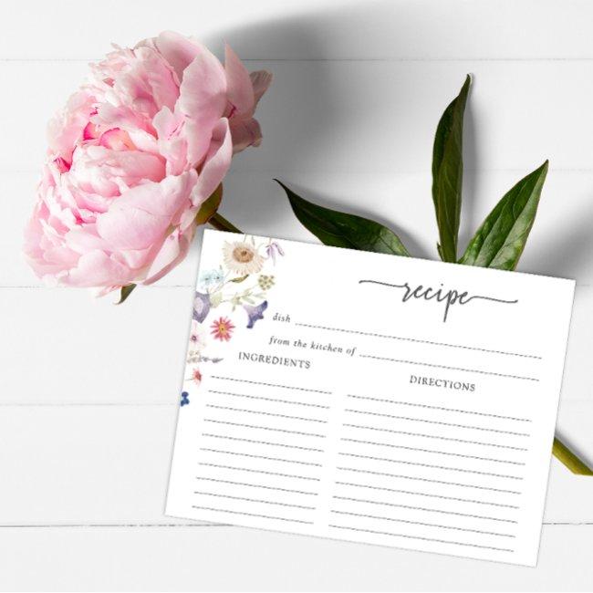 Bridal Shower Recipe Invitations