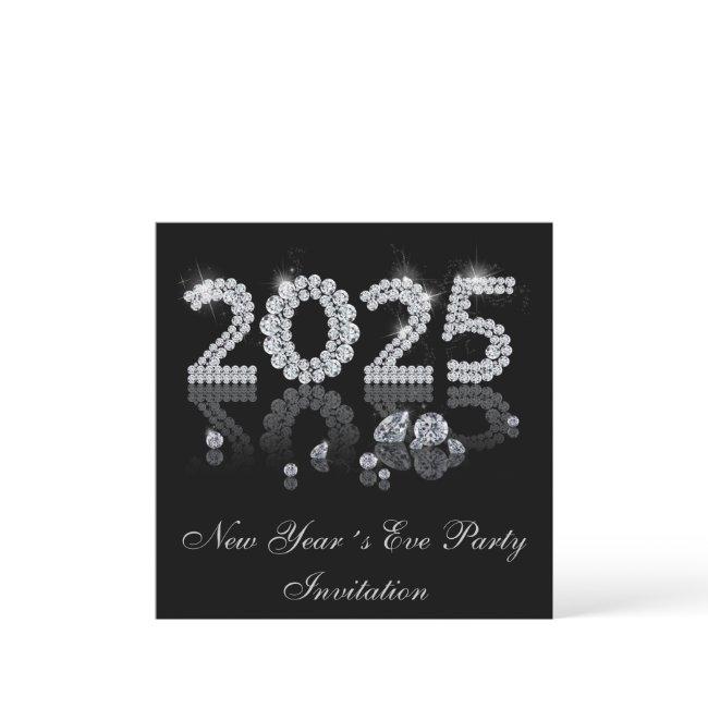 Brilliant Diamonds 2025 Luxury New Year Invitation