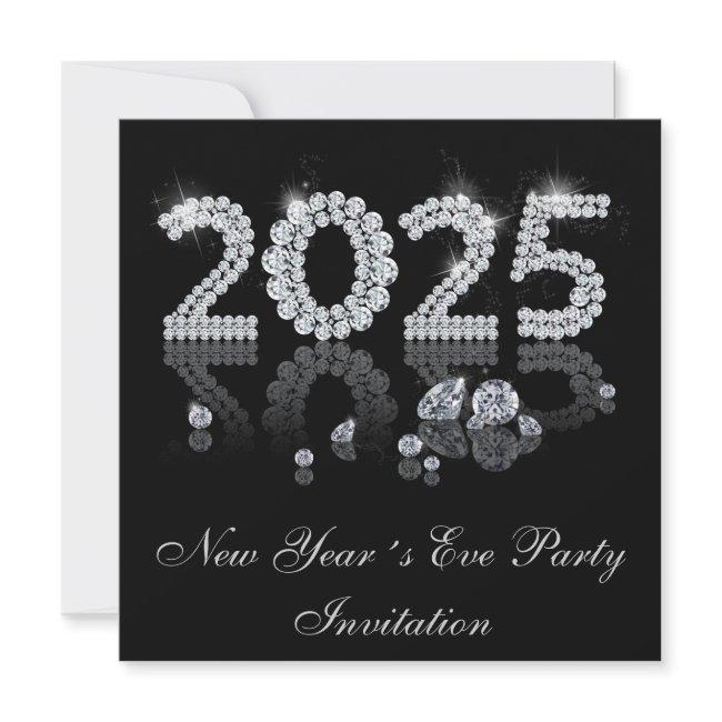 Brilliant Diamonds Luxury New Year 2025 Invitation