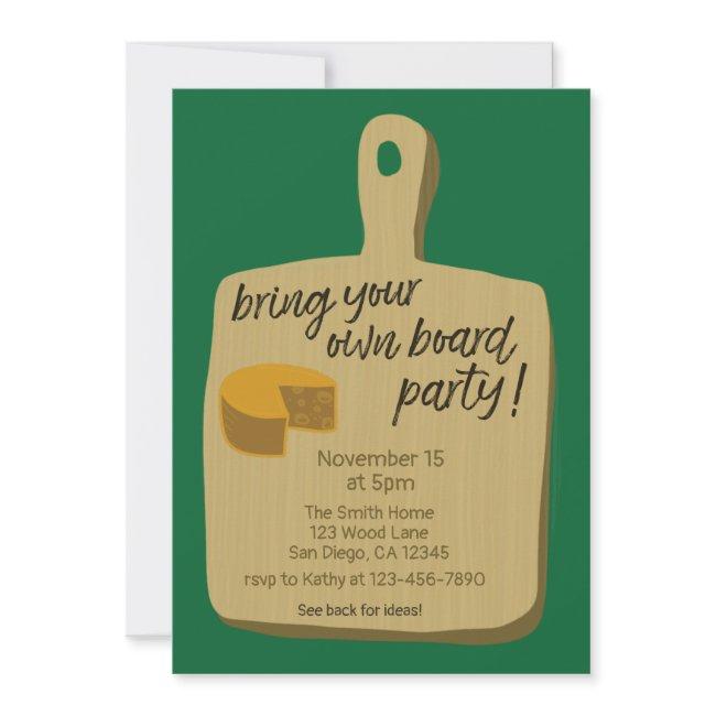 Bring Your Own Board Party Wisconsin Football Invitation