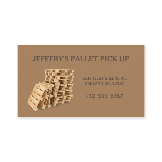 Brown Professional Wood Pallet Crate Business Invitations