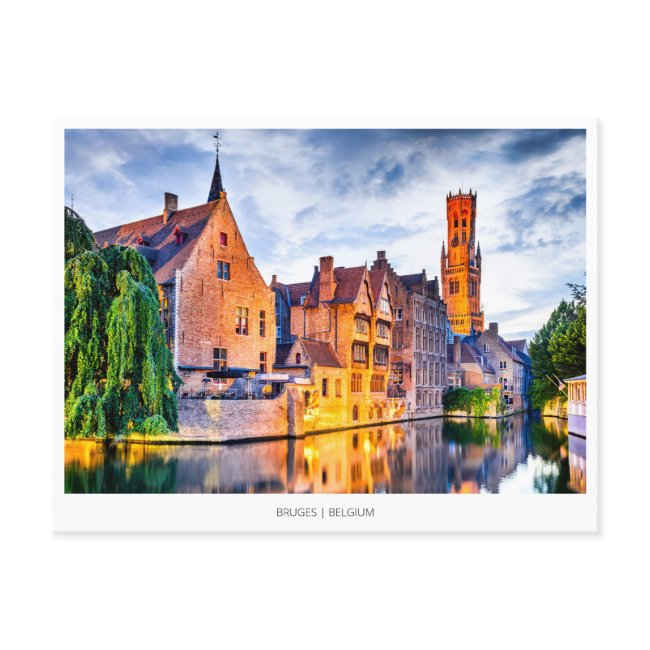 Bruges, Belgium Holiday Postinvitations