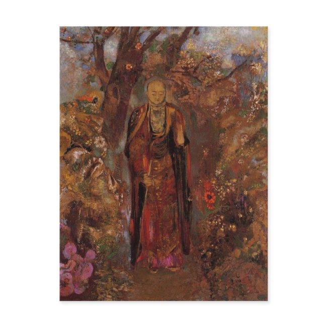 Buddha Walking Among The Flowers By Odilon Redon Postinvitations