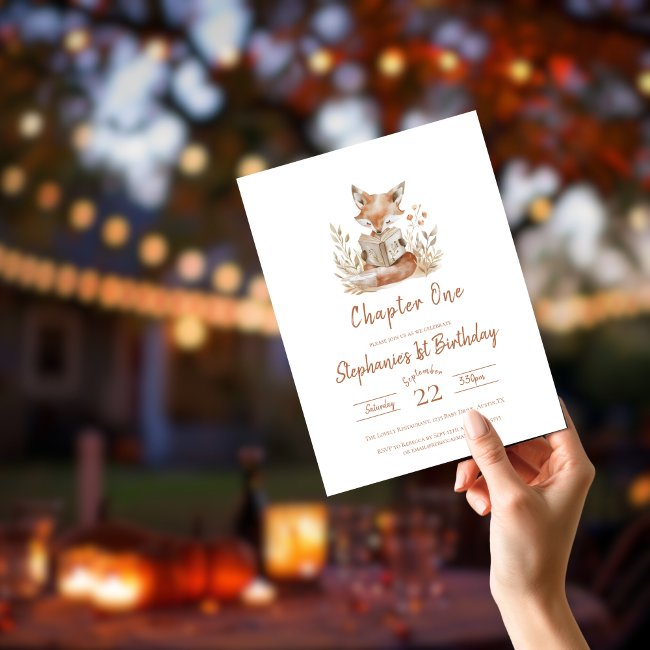 Budget Chapter One Fox Reading Book 1st Birthday