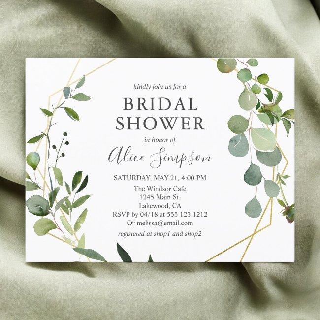 Budget Greenery Garden Bridal Shower Invitation Postinvitations