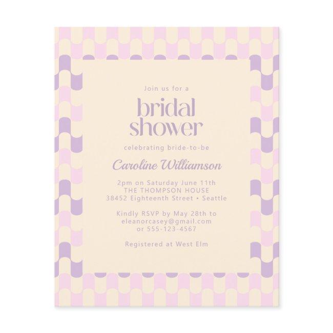 Budget Groovy Pink Purple Retro Bridal Shower