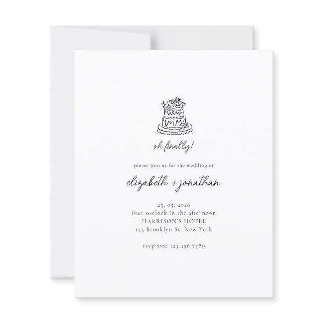 Budget Minimalist Oh Finally Script Wedding