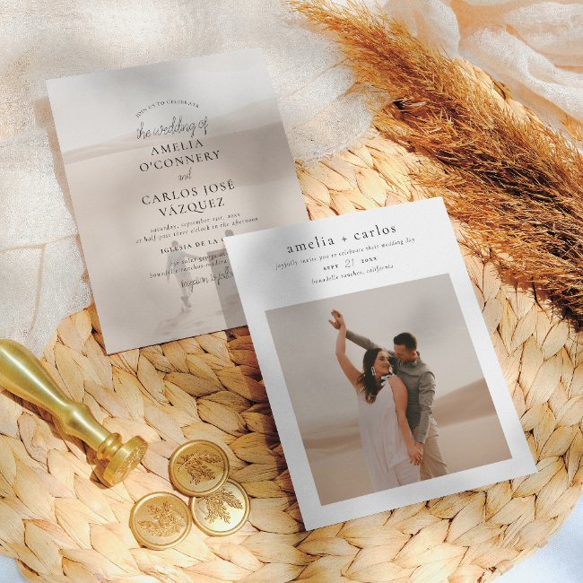 Budget Modern Boho Style Simple 2 Photo Wedding