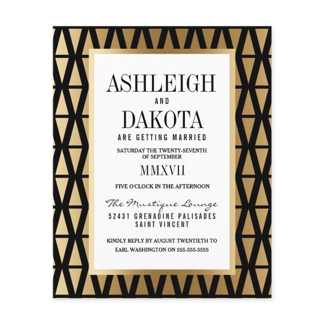 Budget Modern Gold & Black Geometric Wedding