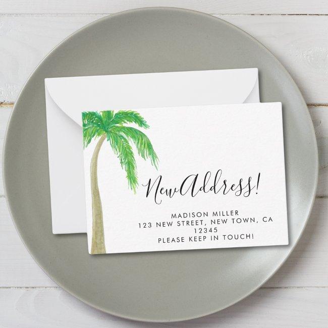 Budget New Address Palm Tree Moving Announcement