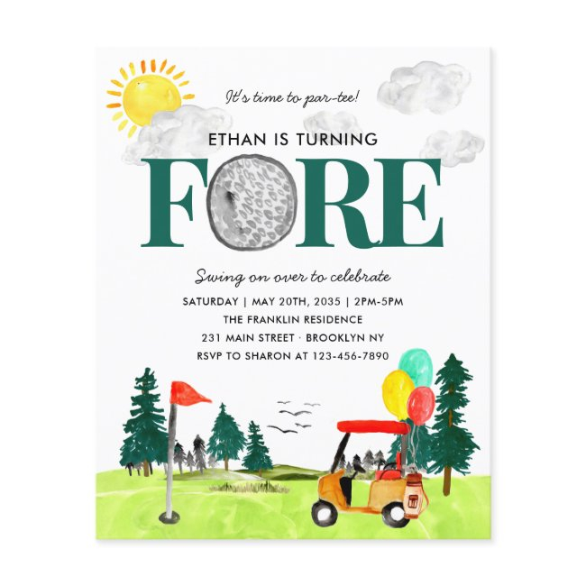 Budget Turning Fore Golf Par-tee 4th Birthday