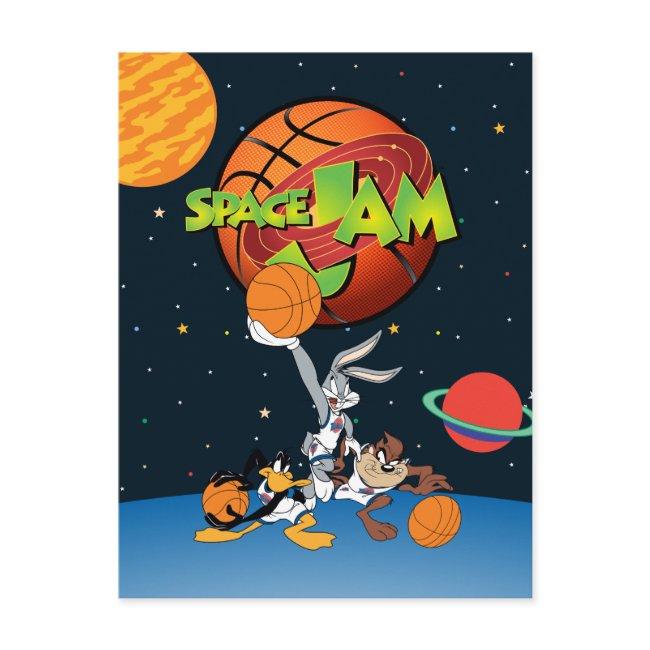 Bugs Bunny™, Daffy Duck™, & Taz™ Space Jam™ Logo Invitation Postinvitations