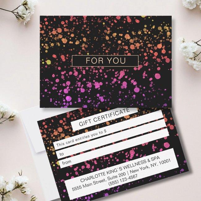 Bunte Kleckse Business Certificate Invitations