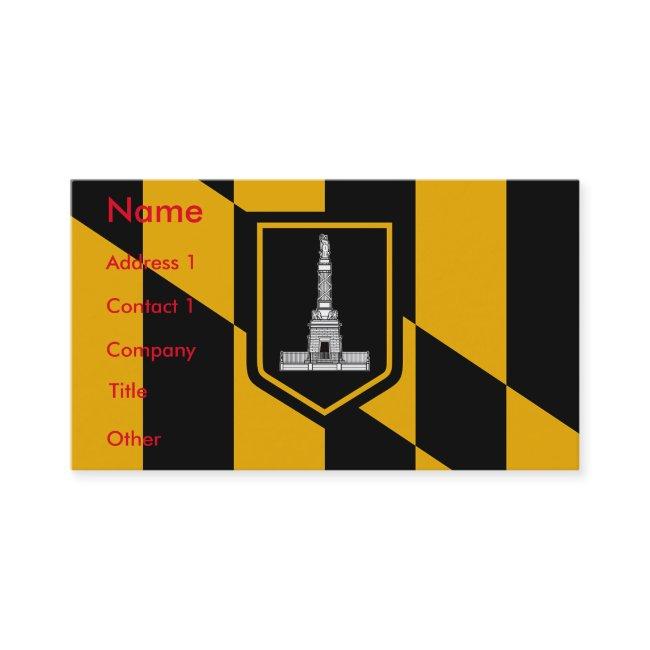 Business Invitations With Flag Of Baltimore, U.s.a.