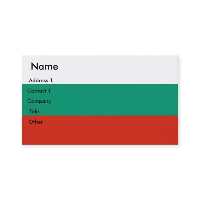 Business Invitations With Flag Of Bulgaria