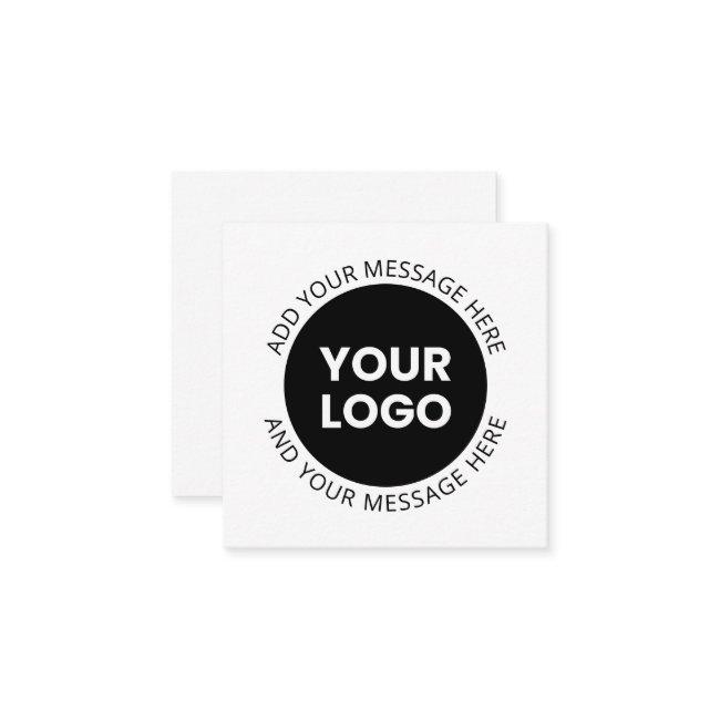Business Logo & Editable Text White & Black Enclosure Invitations