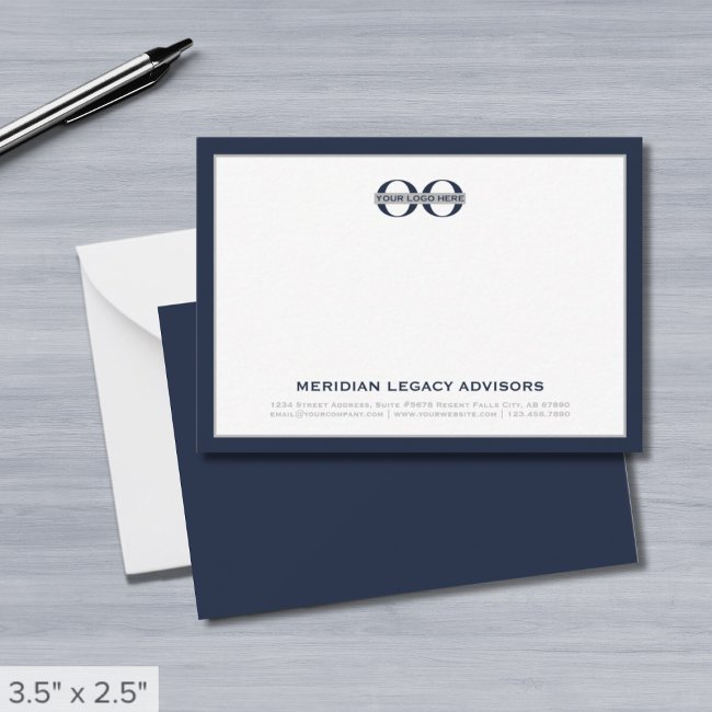 Business Note Invitations With Logo