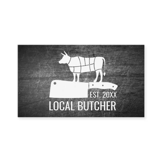 Butcher Meat Cut Chart | Scratched Metal Business Invitations