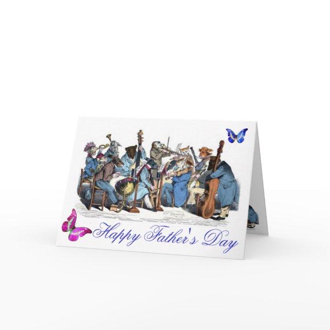 Butterflies And,animal Farm Orchestra Father's Day Invitations