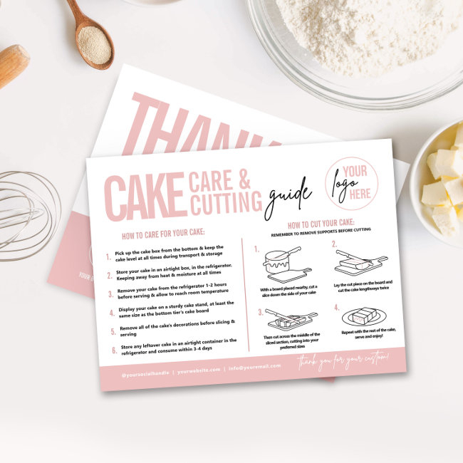 Cake Care & Cutting Guide V3, Cake Serving Guide Postinvitations