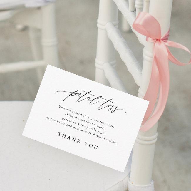 Calligraphy Wedding Send Off Petal Toss Enclosure Invitations