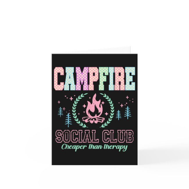 Campfire Social Club Funny Camping Lover Invitations