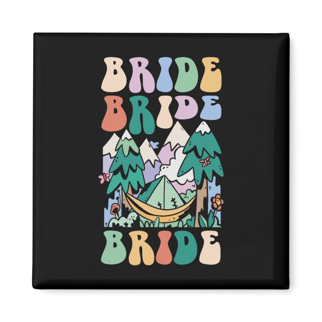Camping Bridal Party Camp Bachelorette Camp Bride Magnet